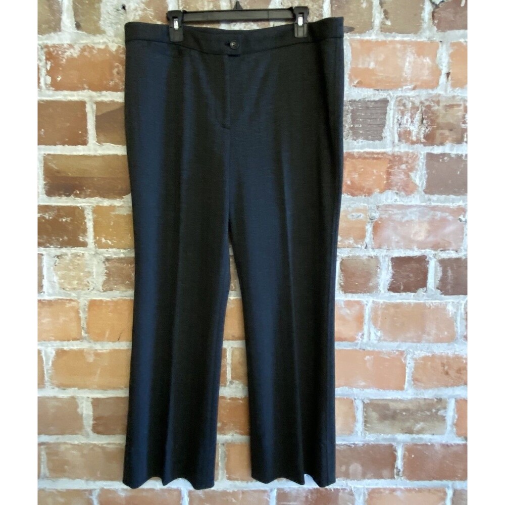 Talbots Pinstripe Dress Pants Charcoal Gray Black Women's Plus Size 16 W x 29 L